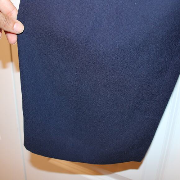 CLUB MONACO Lorenny Jumpsuit Straight Leg Navy Blue Belted Cross Front | 2 - Picture 5 of 11